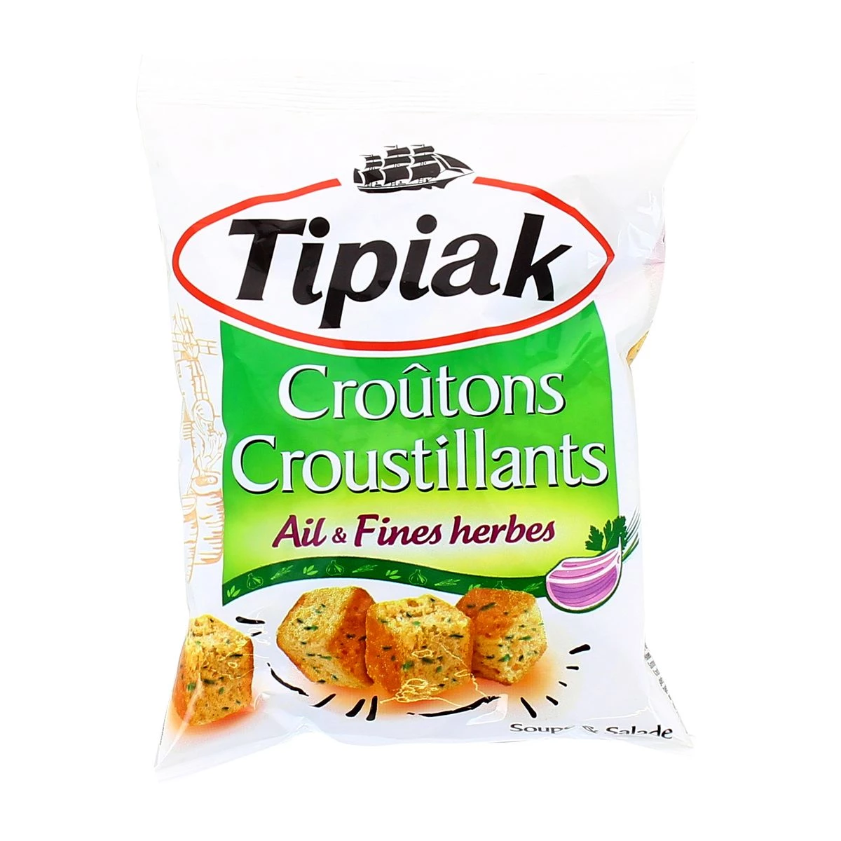 Crunchy Garlic & Herb Croutons, 100g - TIPIAK