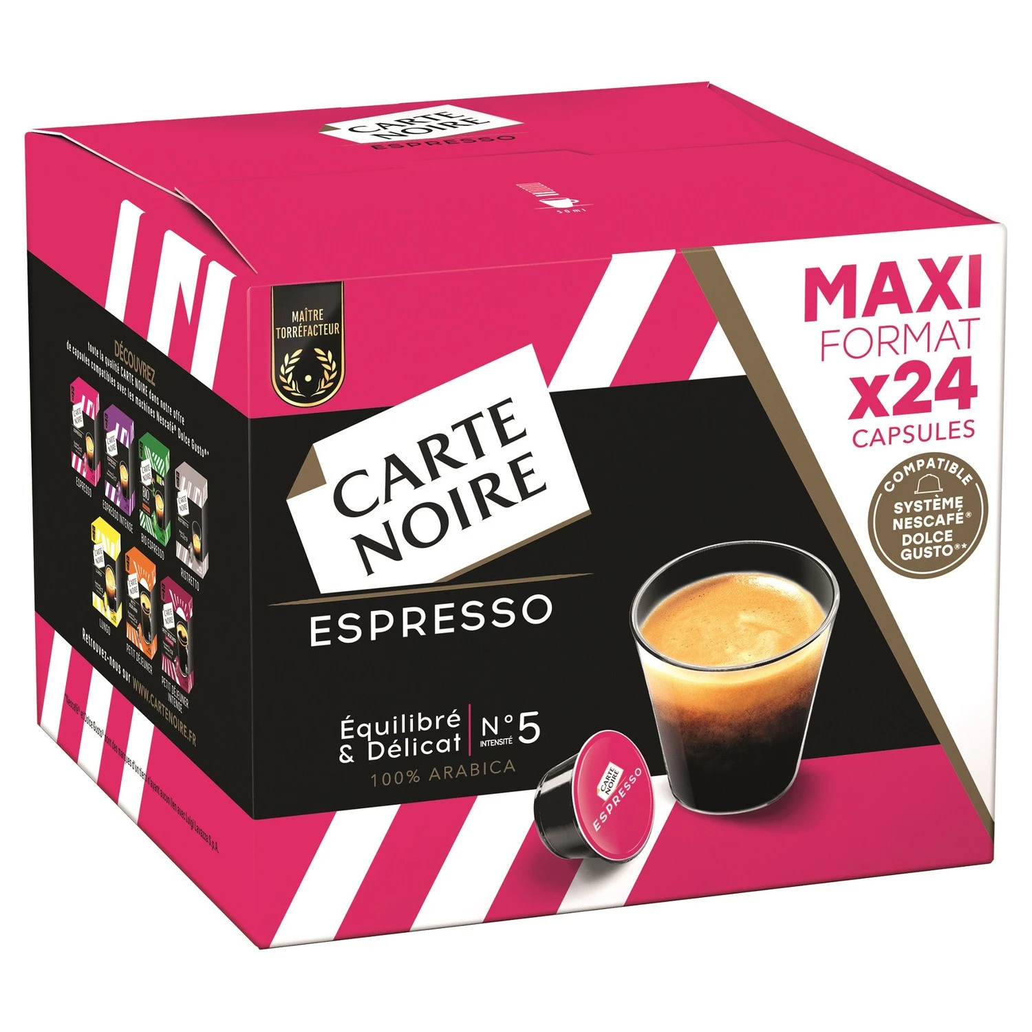 Café capsules Compatibles Dolce Gusto Espresso x24 192g - CARTE NOIRE