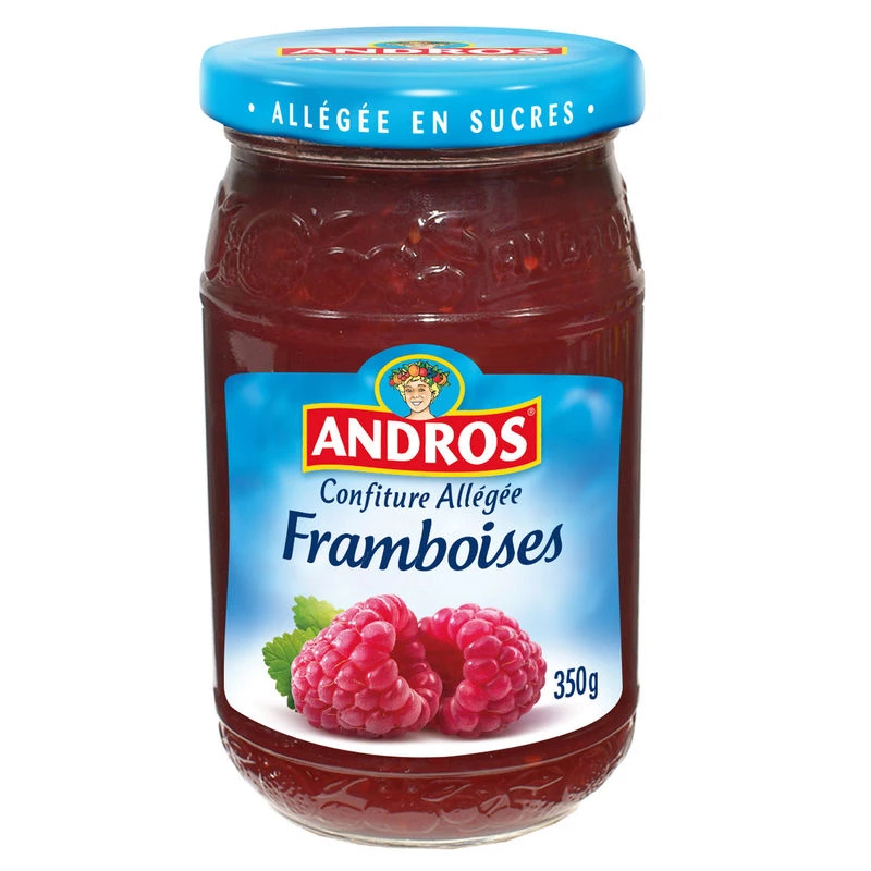 Low-fat raspberry jam 350g - ANDROS