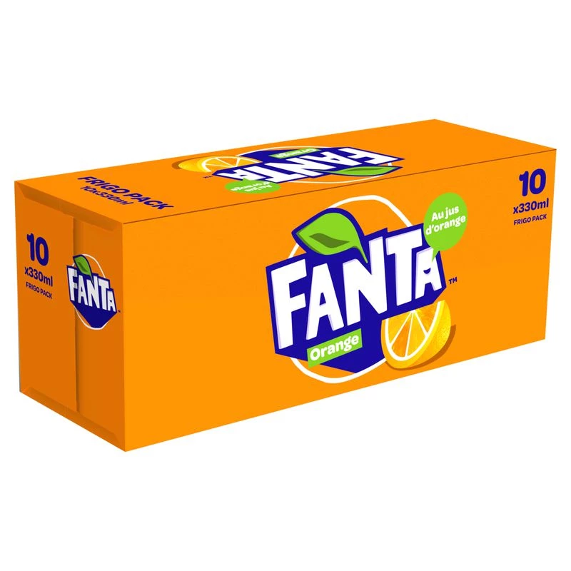 soda orange en canette 10x33cl - FANTA