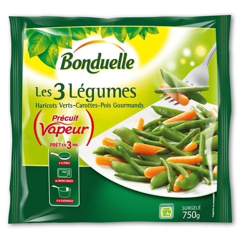 Haricots verts, carottes, pois 750g - BONDUELLE