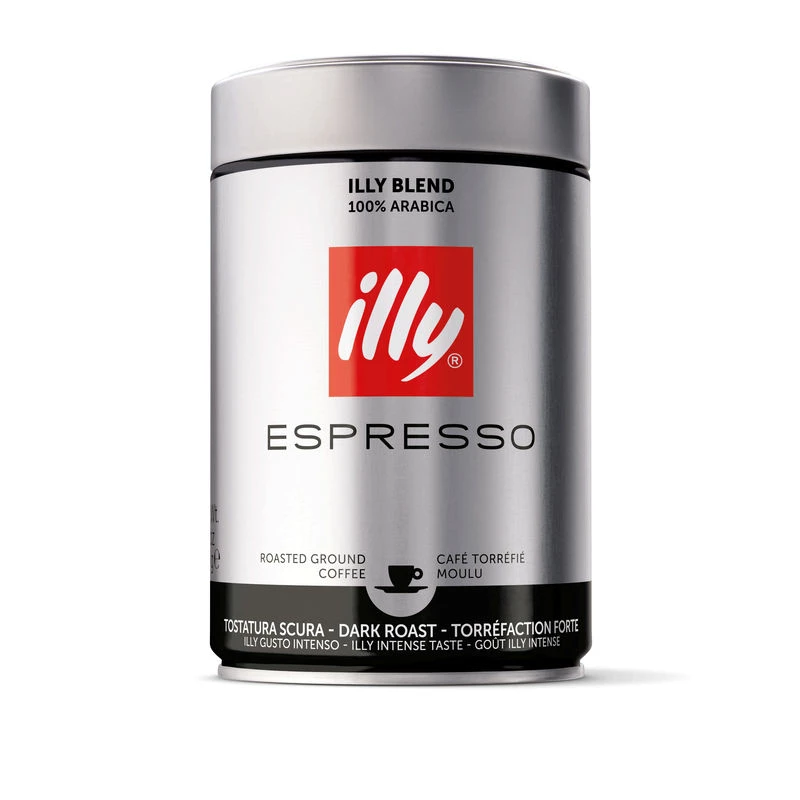 Ground coffee intense espresso preparation 250g - ILLY