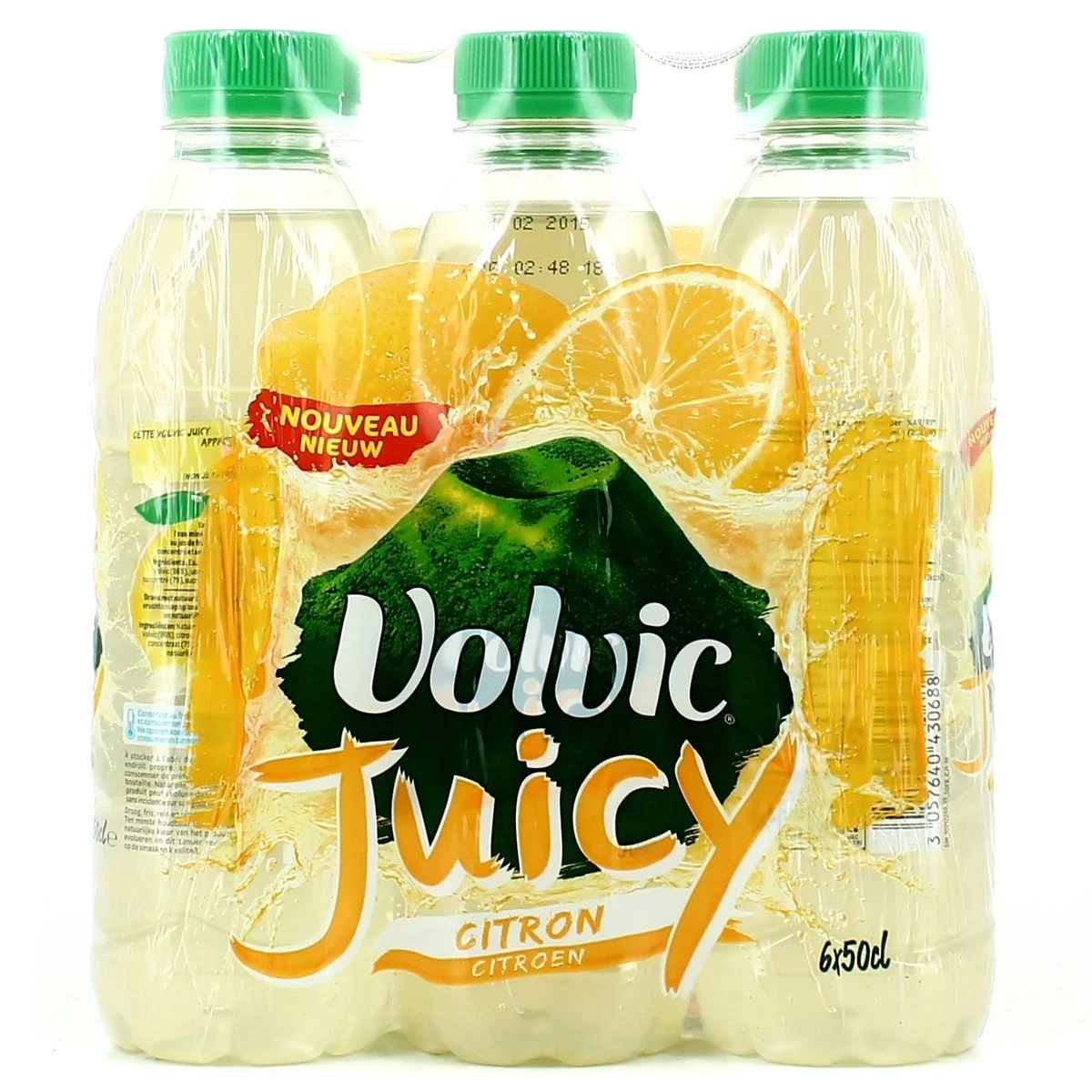 Water flavored with lemon zest 6x50cl - VOLVIC