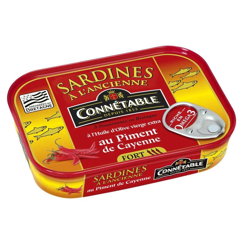 Old-Fashioned Sardines with Hot Cayenne Pepper, 115g - CONNÉTABLE