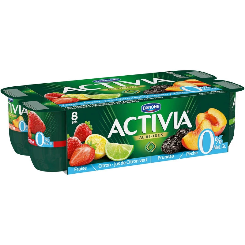 Activia 0% Fruit Panache 8x125g - DANONE