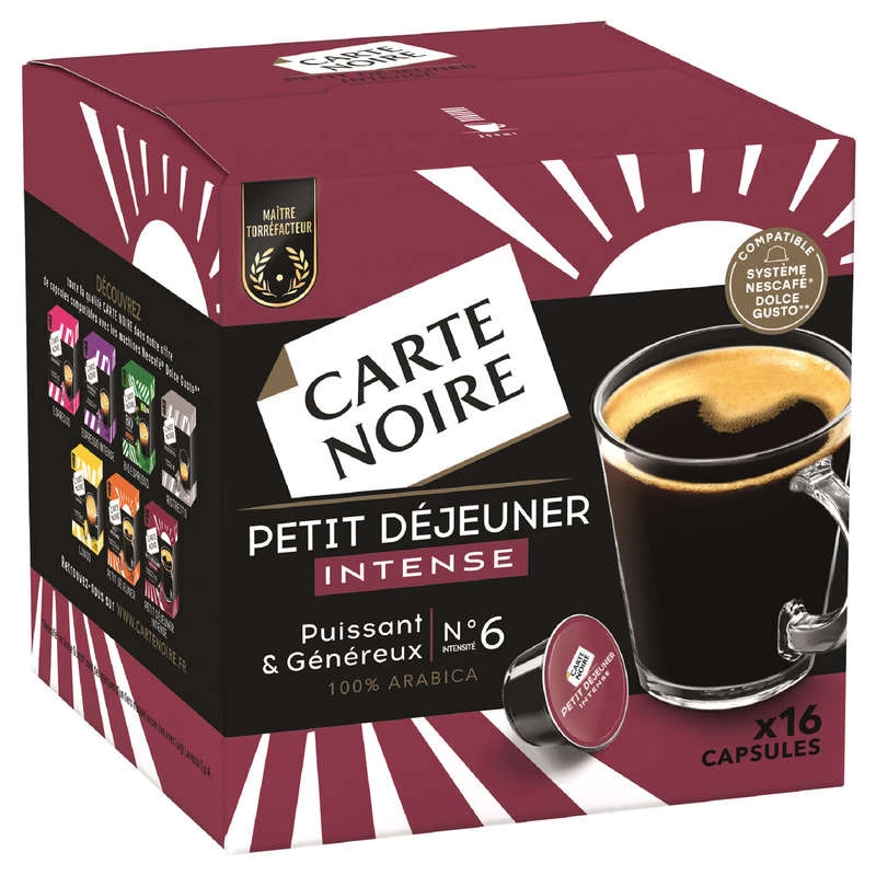CARTE NOIRE Café capsules petit déjeuner 16x128g