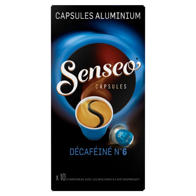 SENSEO Décaféiné capsules x10 No6 52g
