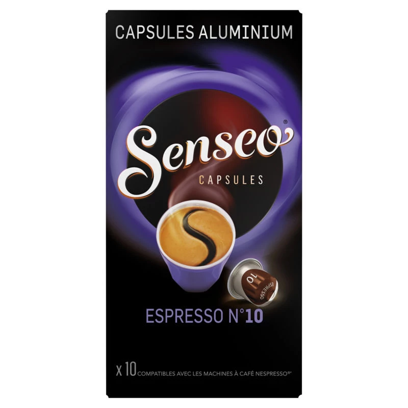 Cafés capsules aluminium Espresso No10 52g - SENSEO
