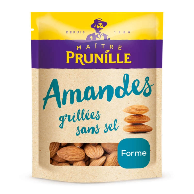 Amandes Grillées Sans Sel, 400g - MAITRE PRUNILLE