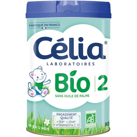 Organic 2nd age milk powder 800g - CÉLIA LABORATOIRES