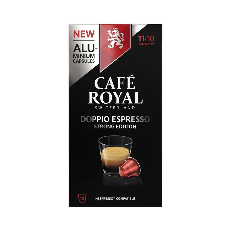 Capsules Aluminium Doppio Espresso x10 58g - CAFE ROYAL