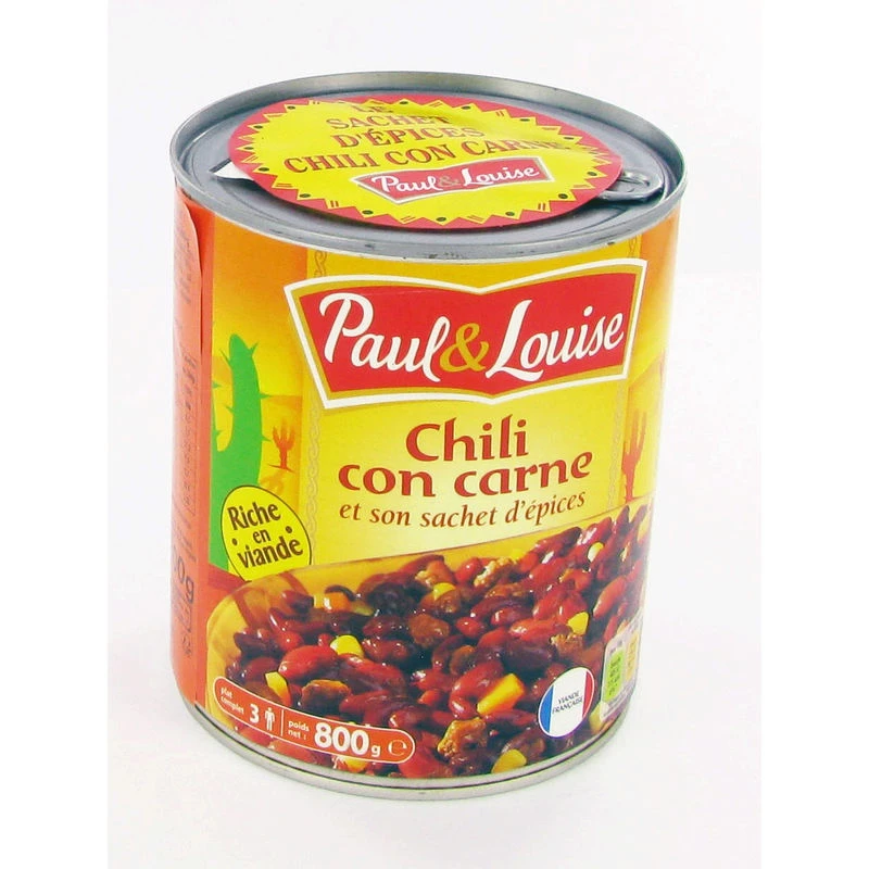 Grossiste Plat Cuisiné Chili Con Carne, 800g - PAUL & LOUISE