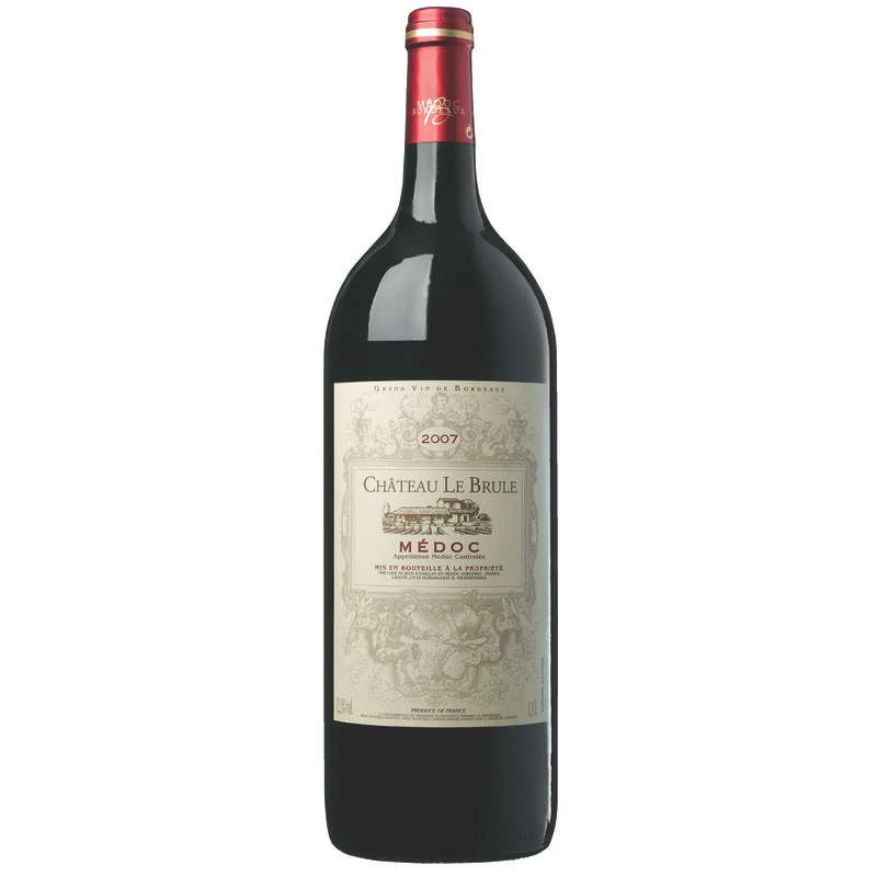 MAGNUM - CHÂTEAU LE BRULE Médoc - 2012 - Vin de Bordeaux - Rouge - 1,5 L x6