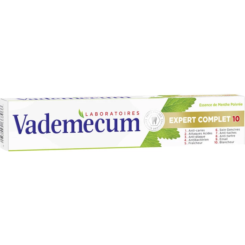Complete expert toothpaste 10 peppermint 75ml -  VADEMECUM