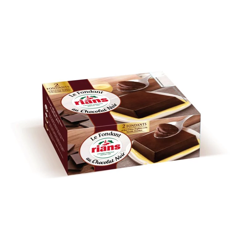 Dessert fondant chocolat & crème anglaise 2x110g - RIANS