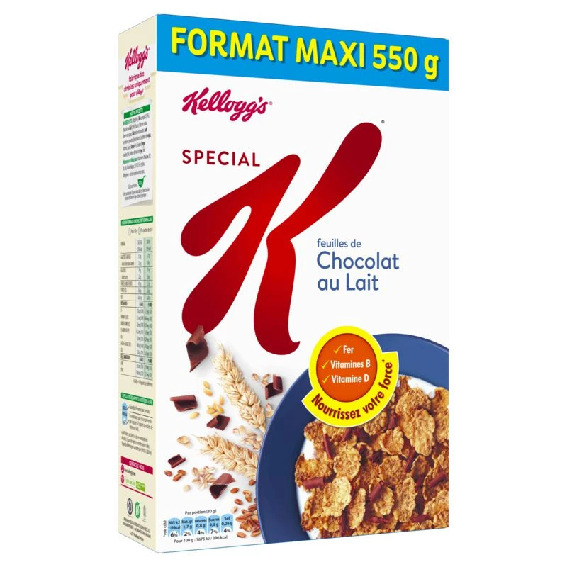 special K milk chocolate 550g - KELLOGG'S