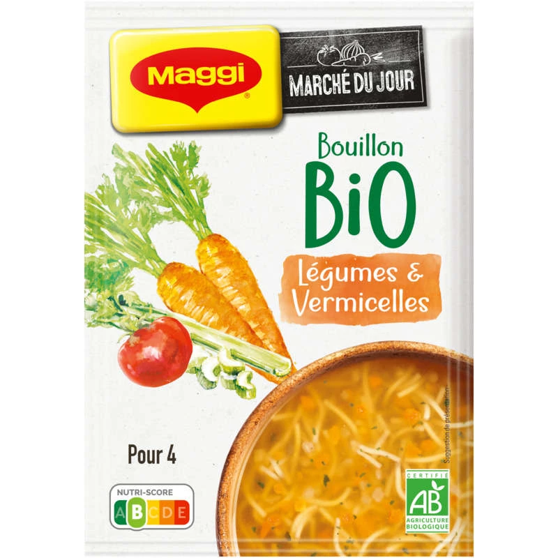 Organic Vegetable and Vermicelli Broth, 60g - MAGGI
