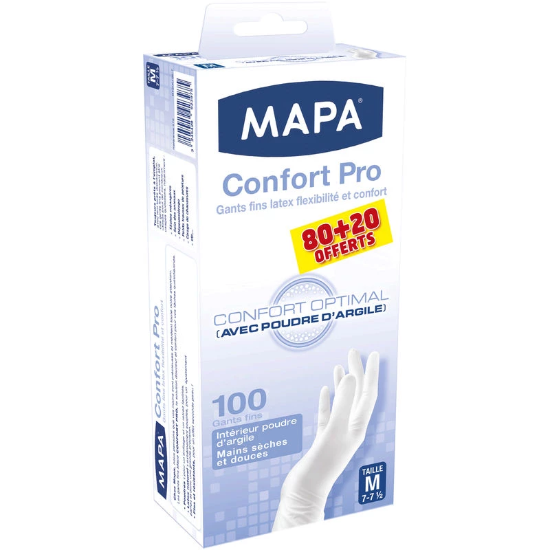 Pro comfort gloves size M x100 - MAPA