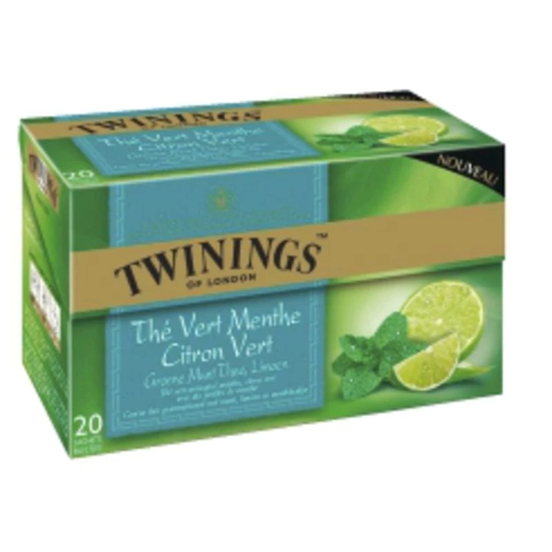 Mint lime green tea x20 30g - TWININGS