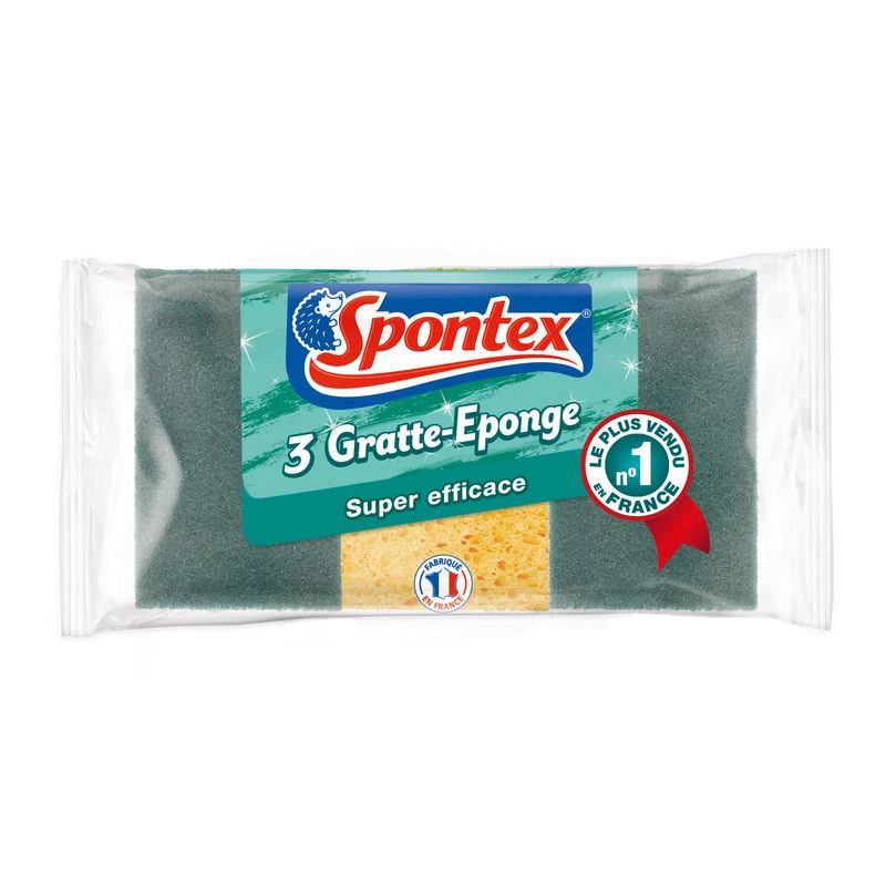 3 raspadores de esponja Spontex