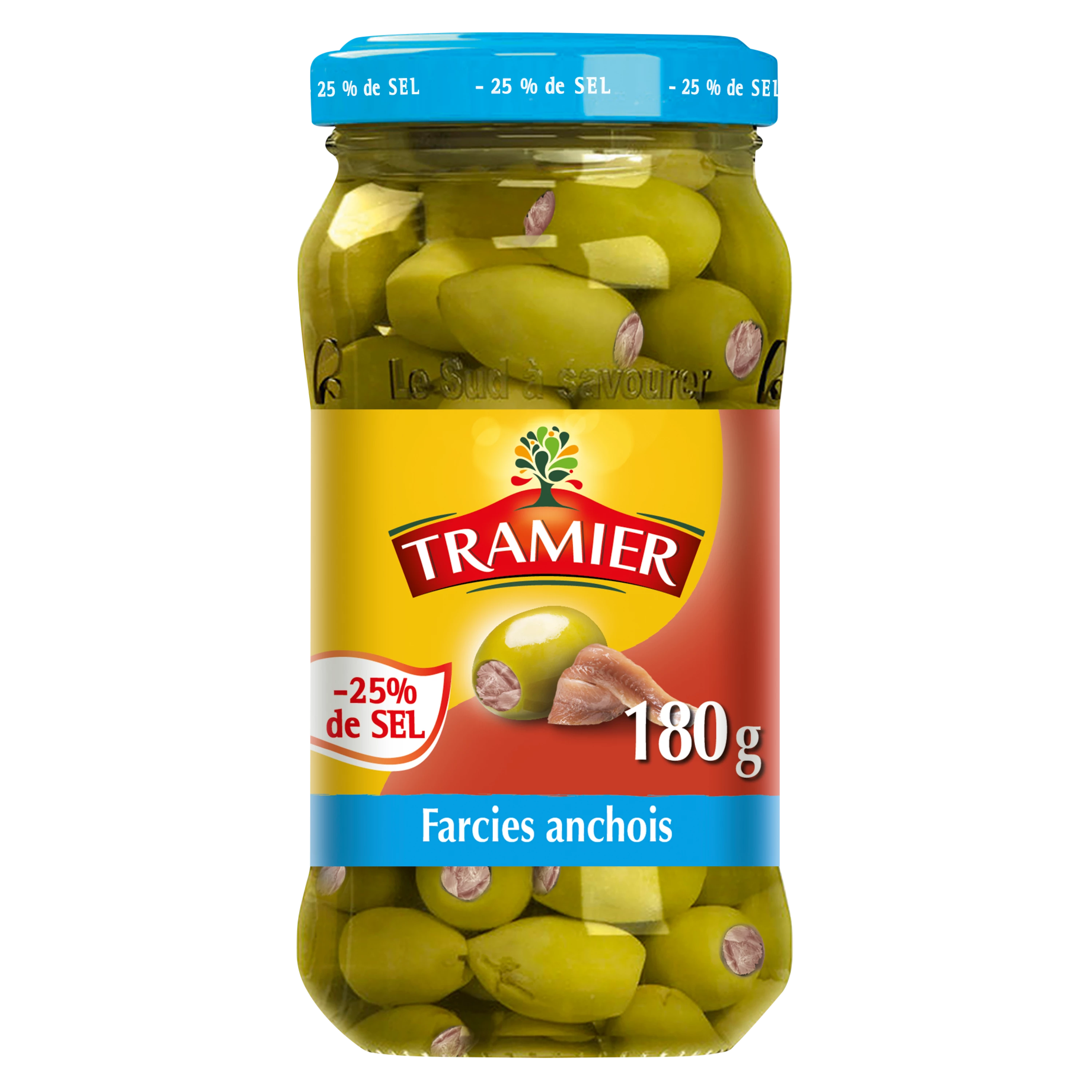 Anchovy Stuffed Green Olives, 180g - TRAMIER