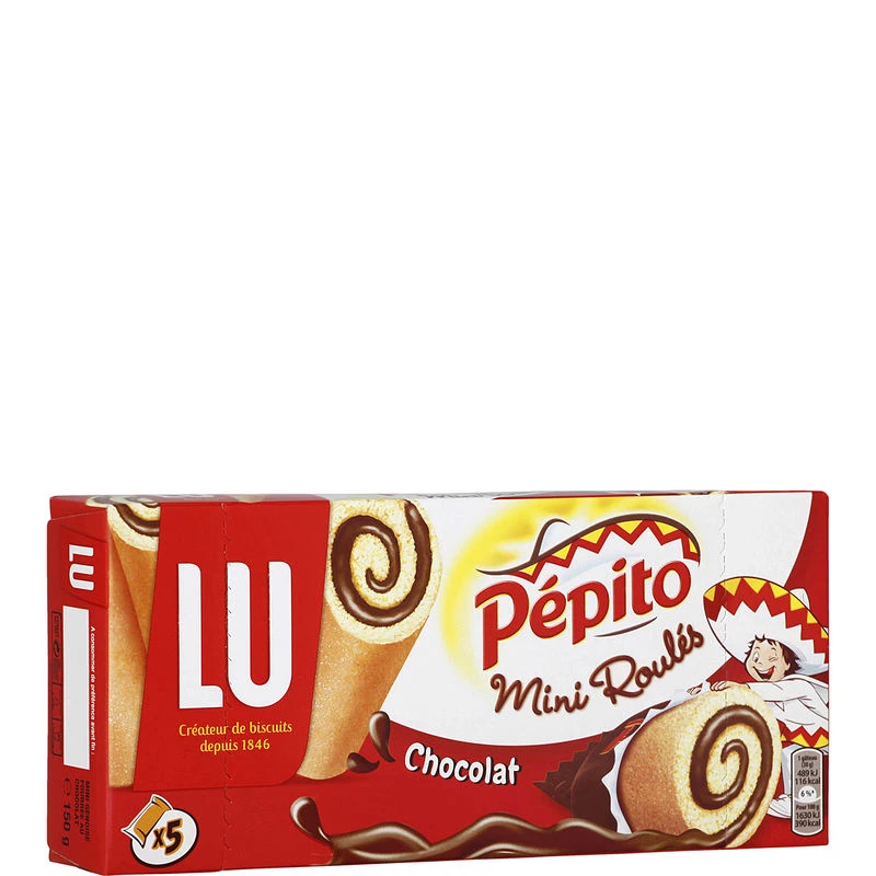 Pepito Mini Rollito de chocolate x5 150g - LU