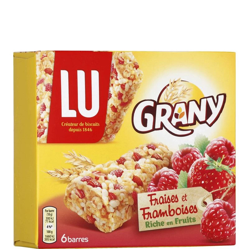 Grany strawberry and raspberries 6x108g - LU