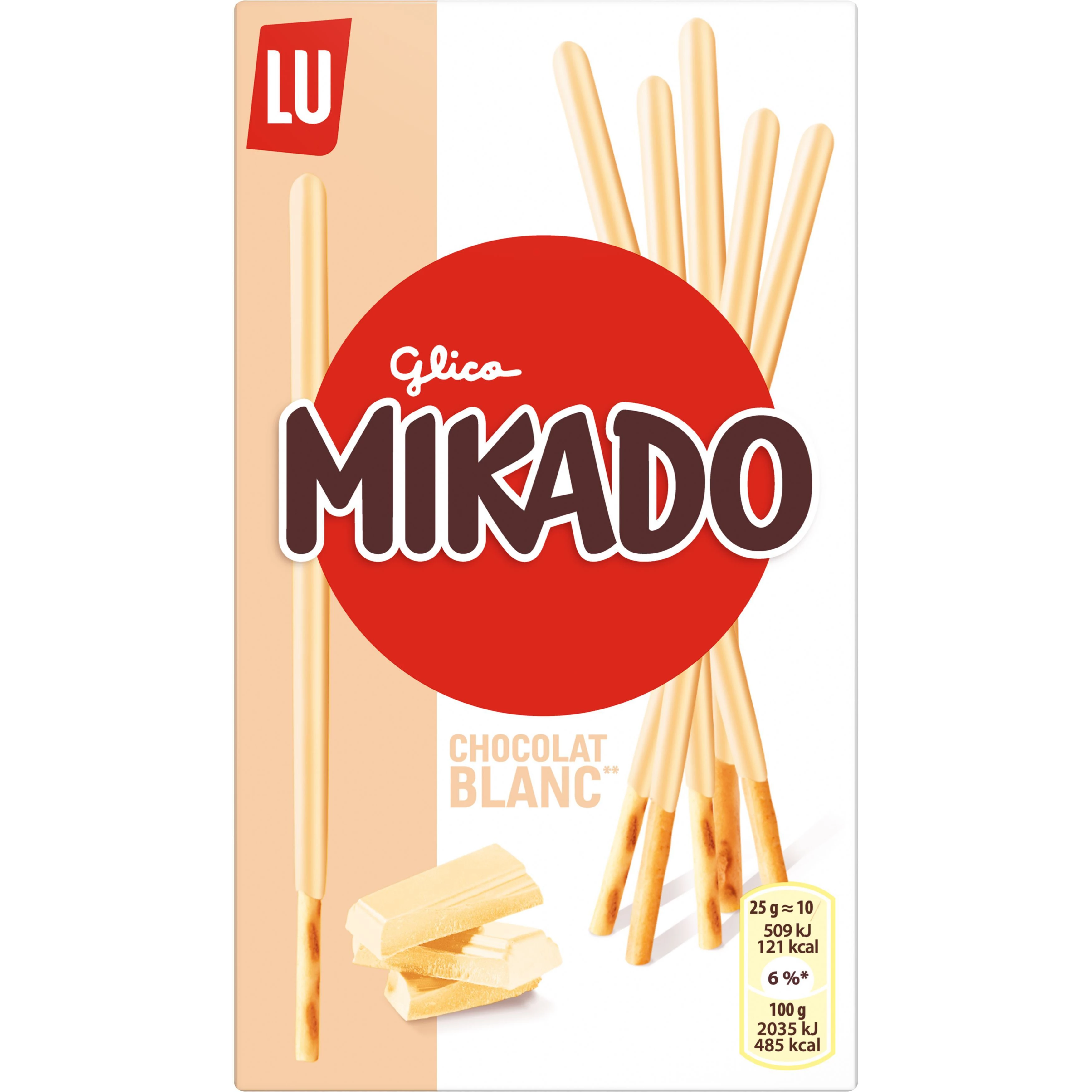 Biscuits Sticks Mikado Chocolat Blanc 70g - LU