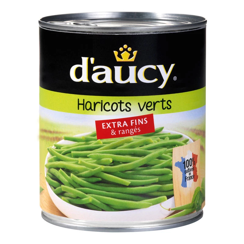 Haricots Verts Extra Fins; 440g - D'AUCY