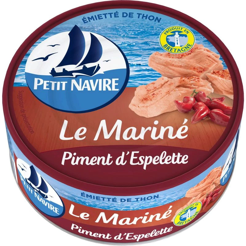 Cá ngừ ướp với hạt tiêu Espelette, 110g - PETIT NAVIRE