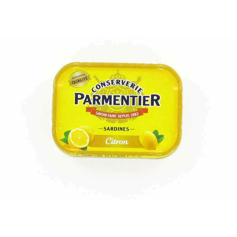 サーディンのひまわり油とレモン漬け、135g - PARMENTIER