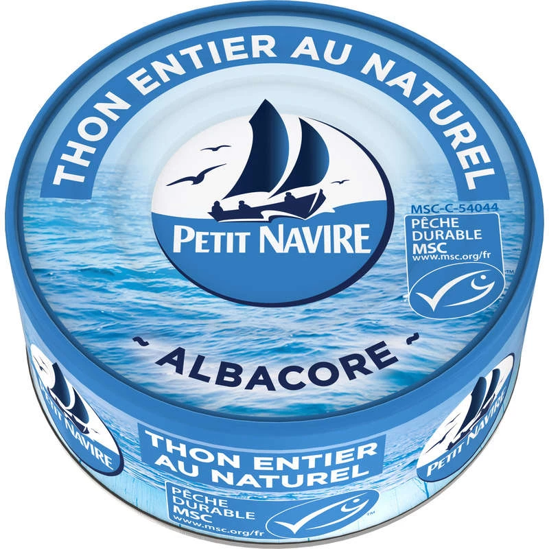Натуральный цельный тунец альбакор, 112 г — МАЛЕНЬКИЙ КОРАБЛЬ
