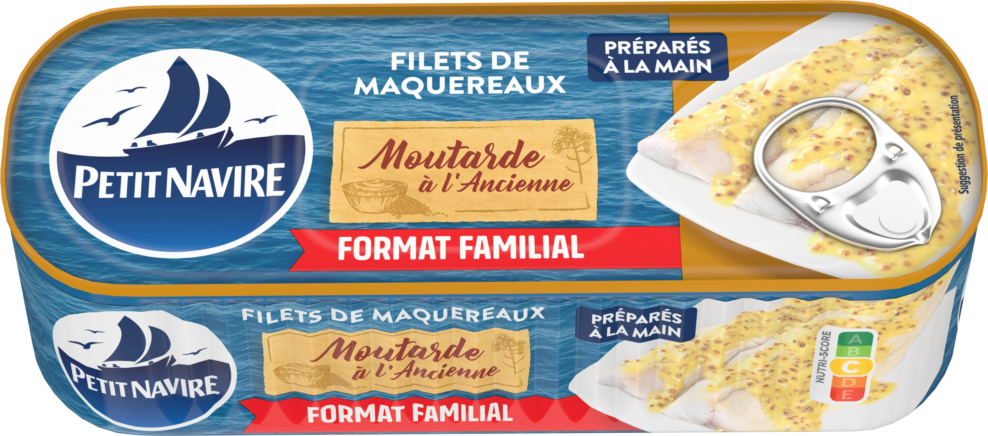 Mackerel Fillets with Old-Fashioned Mustard, 225g - PETIT NAVIRE