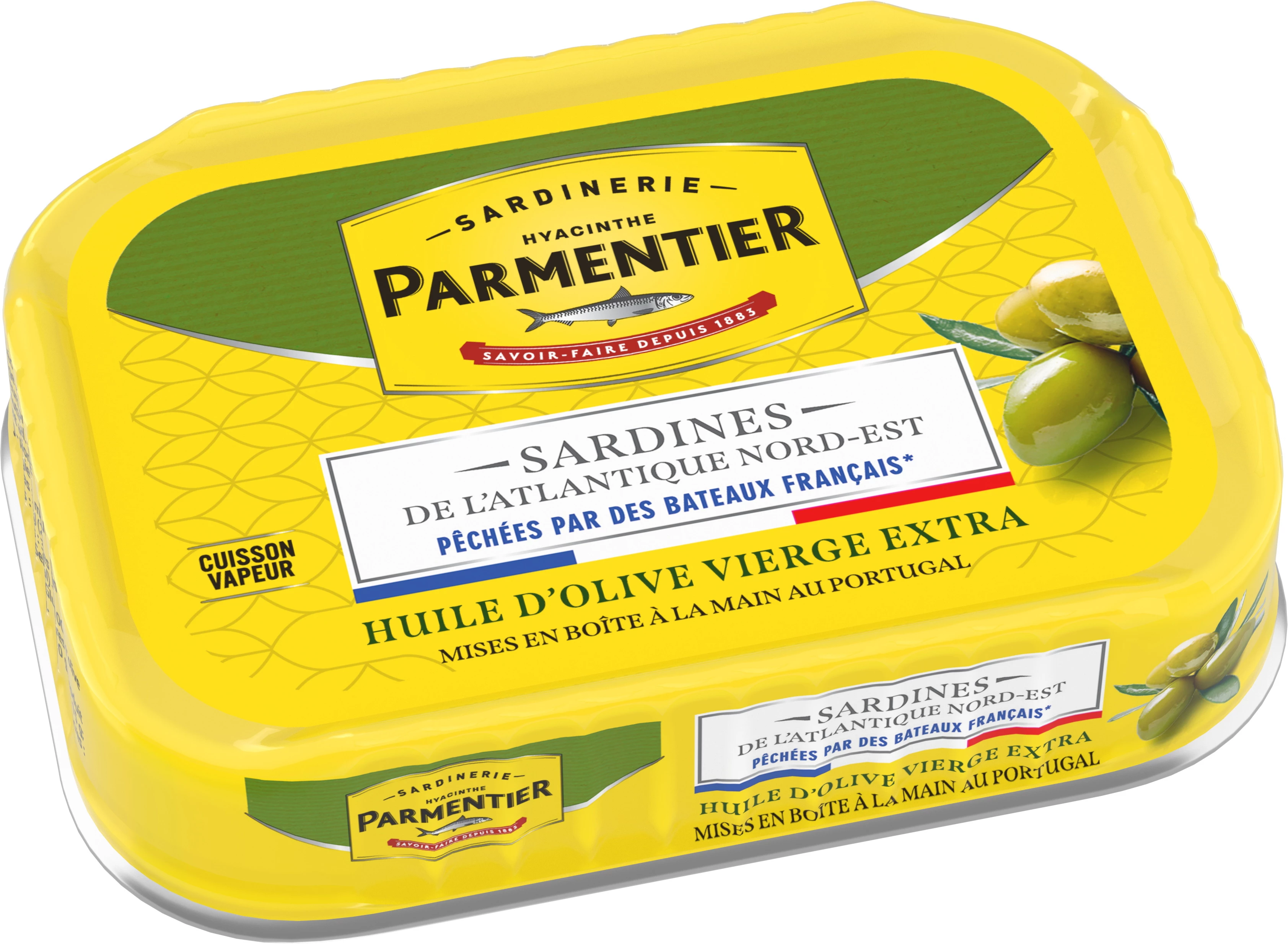 Sardines Huile d'Olive Vierge Extra, 135g -  PARMENTIER