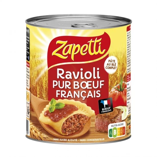 Plat Cuisiné Ravioli Pur Bœuf 800g - ZAPETTI