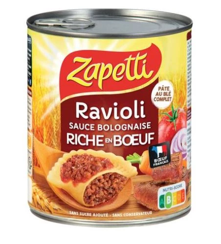 Закуска Равиоли Болоньезе с говядиной, 800г - ZAPETTI