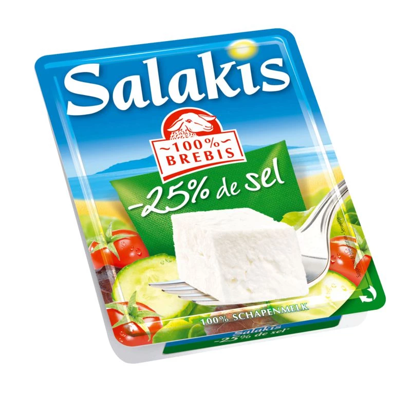 Fromage Feta Brebis -25% de sel 180gr - SALAKIS