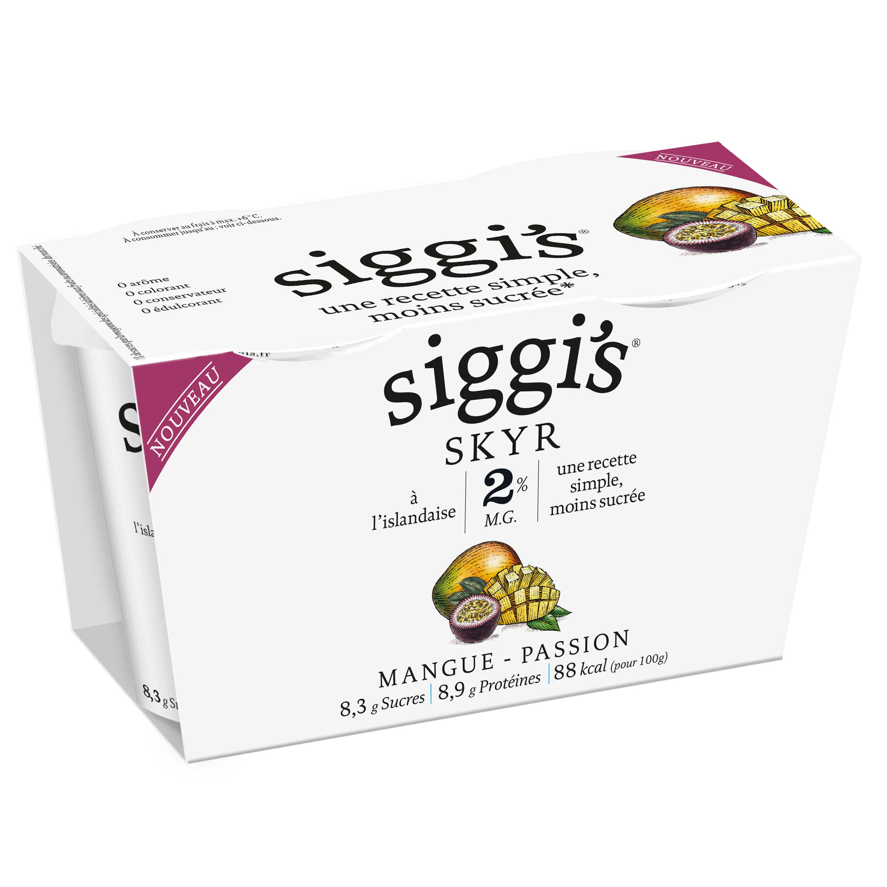 Skyr Mangue Passion 2x140g - Siggi's