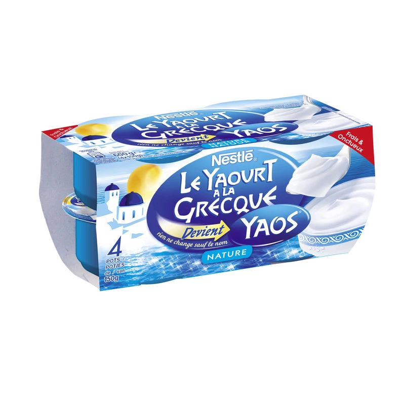 Iogurte Grego Simples 4x150g - YAOS