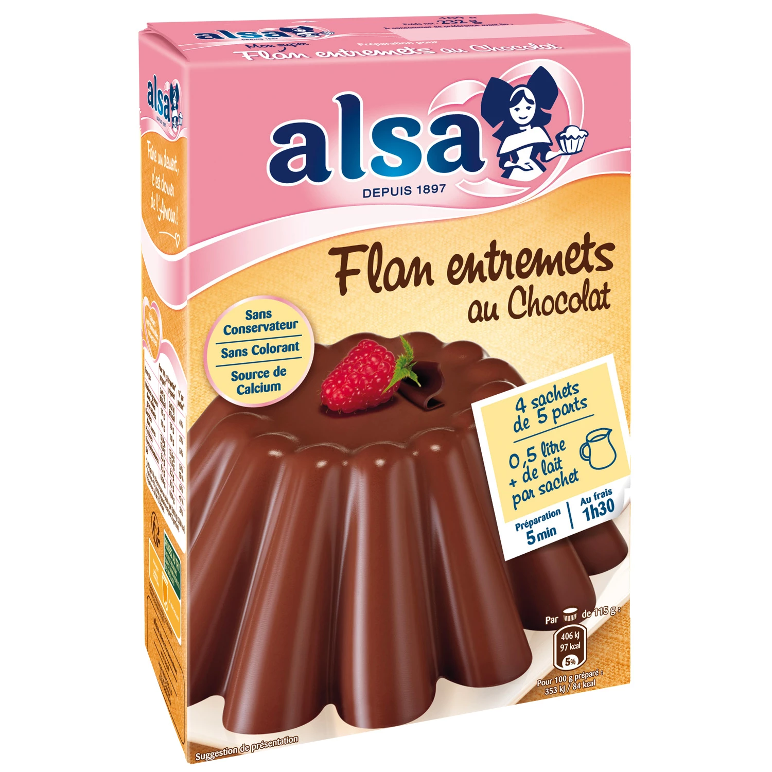 Приготовление флана Шоколадные десерты 232г - ALSA