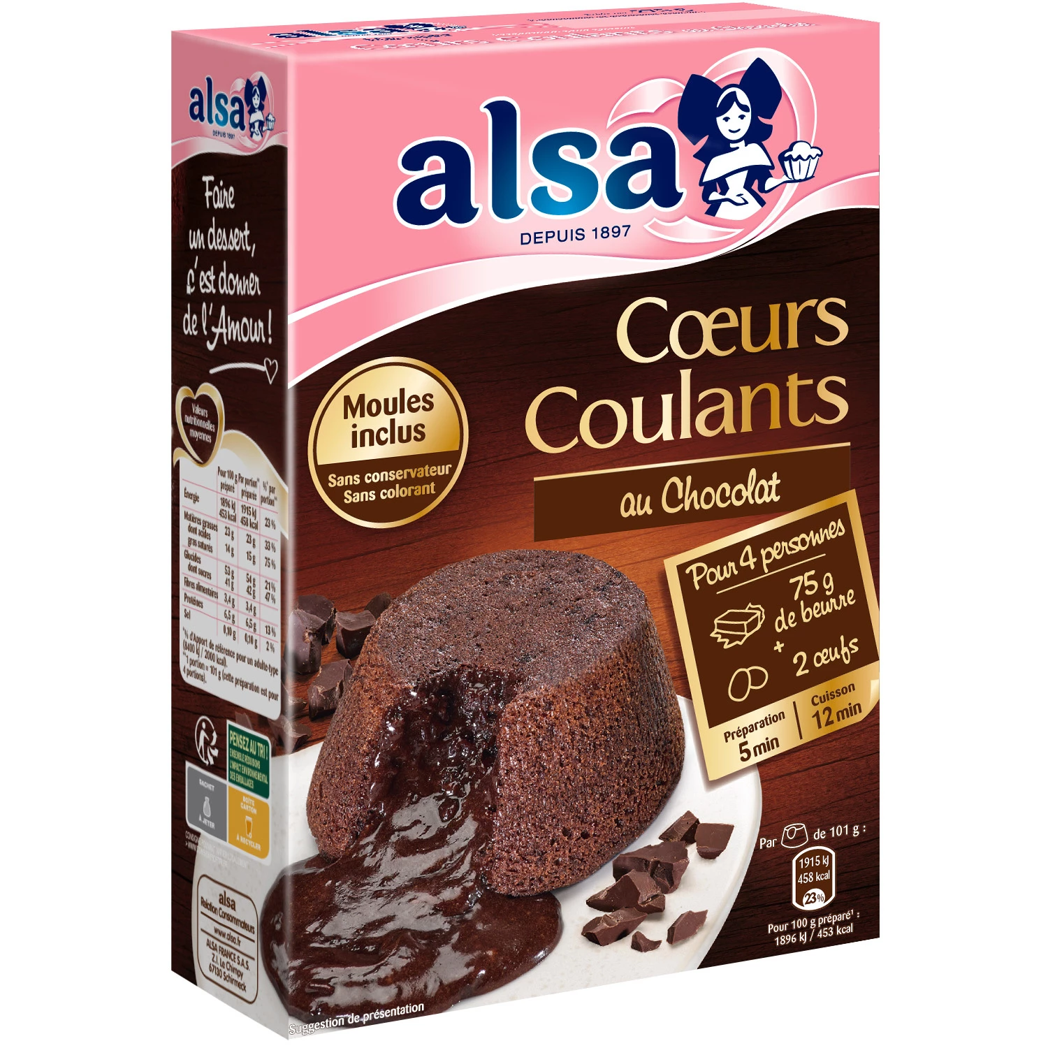 Zubereitung für Chocolate Flowing Heart 275g - ALSA