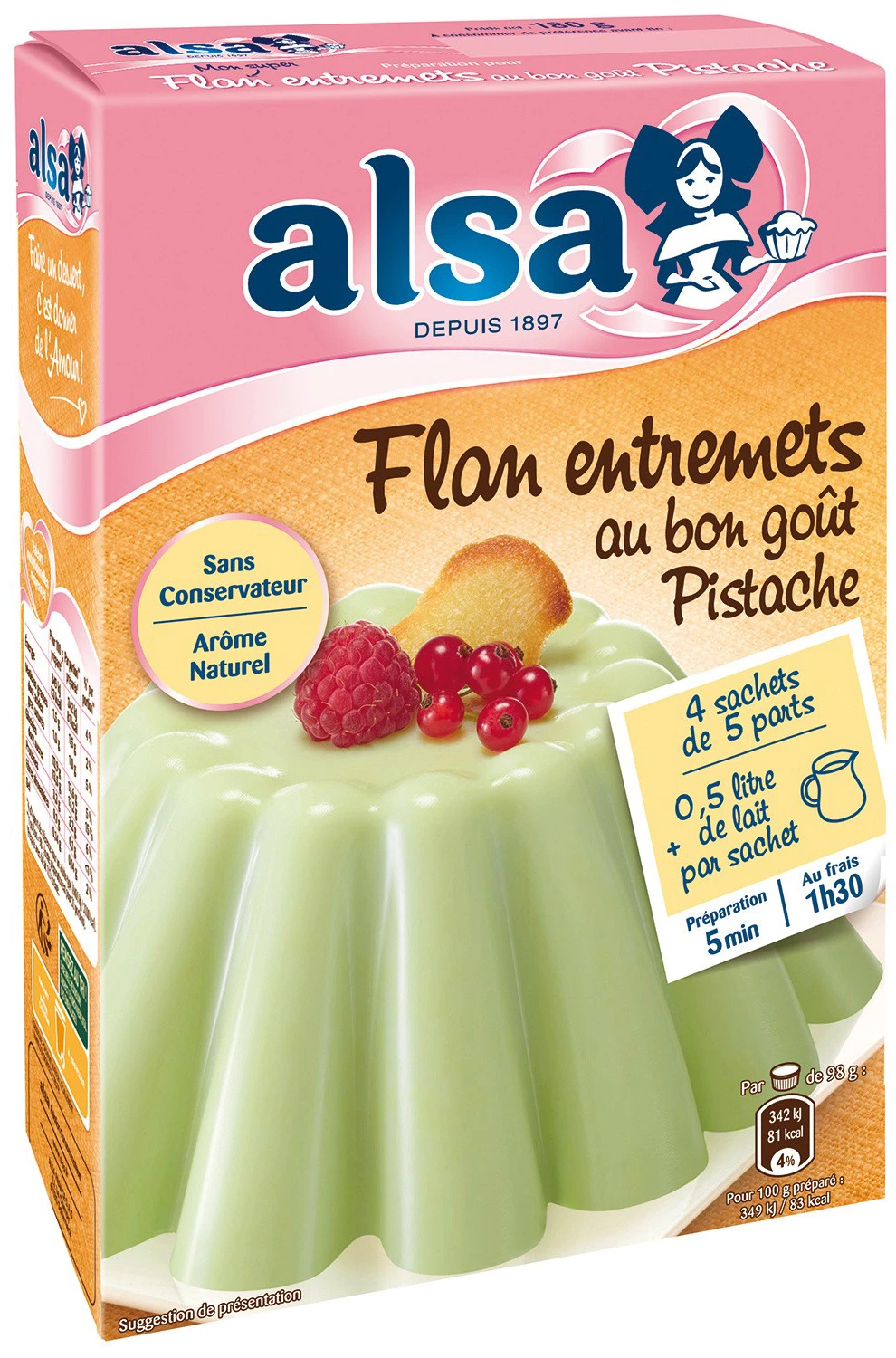Bánh flan tráng miệng hồ trăn 180g - ALSA