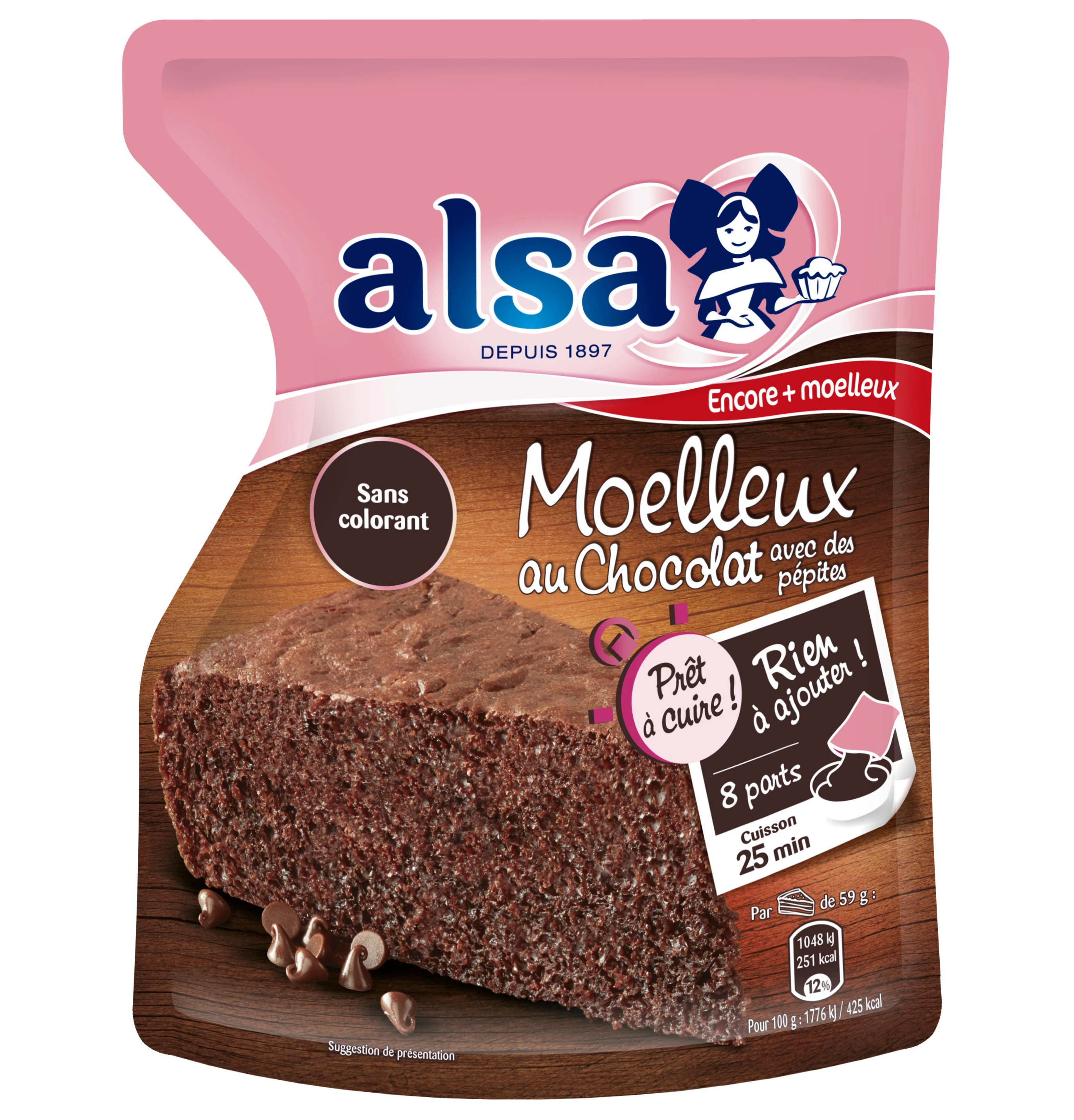 Vorbereitung zum Backen von Soft Cake Doypack 500g - ALSA