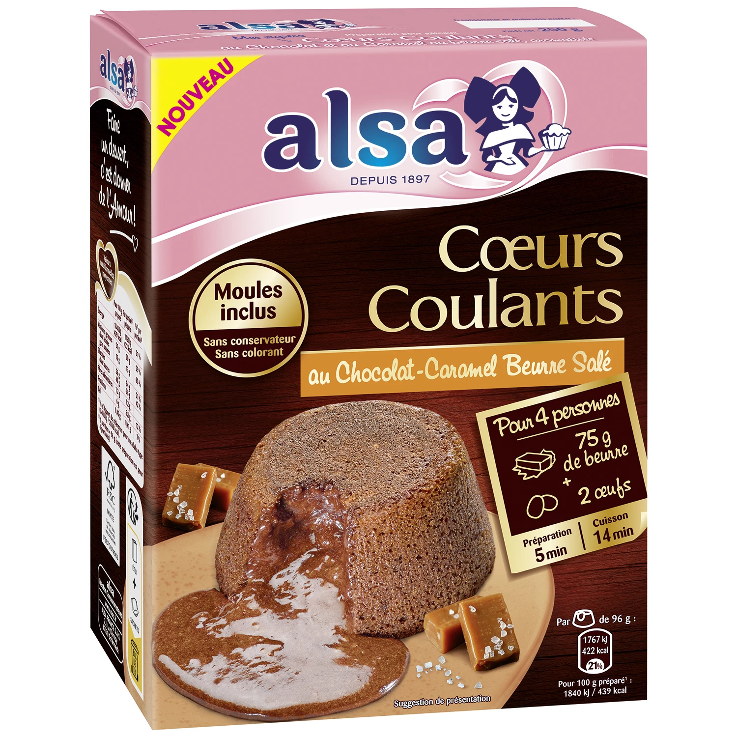 Preparation for Curs Coulabts with Chocolate Caramel and Salted Butter, 250g - ALSA