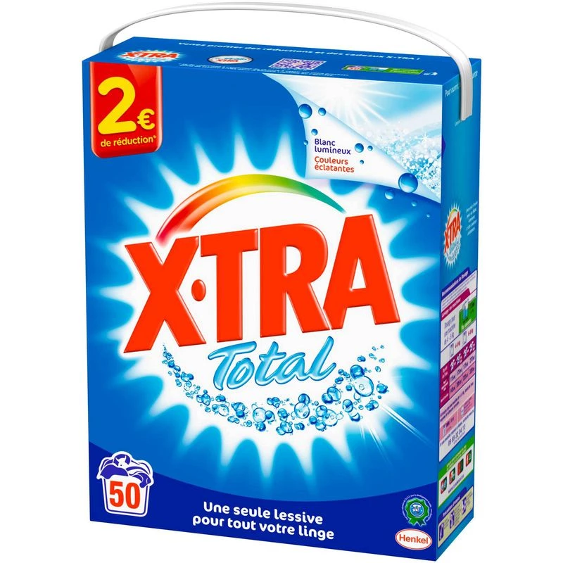 Lessive en poudre Total x50 lavages - X-TRA