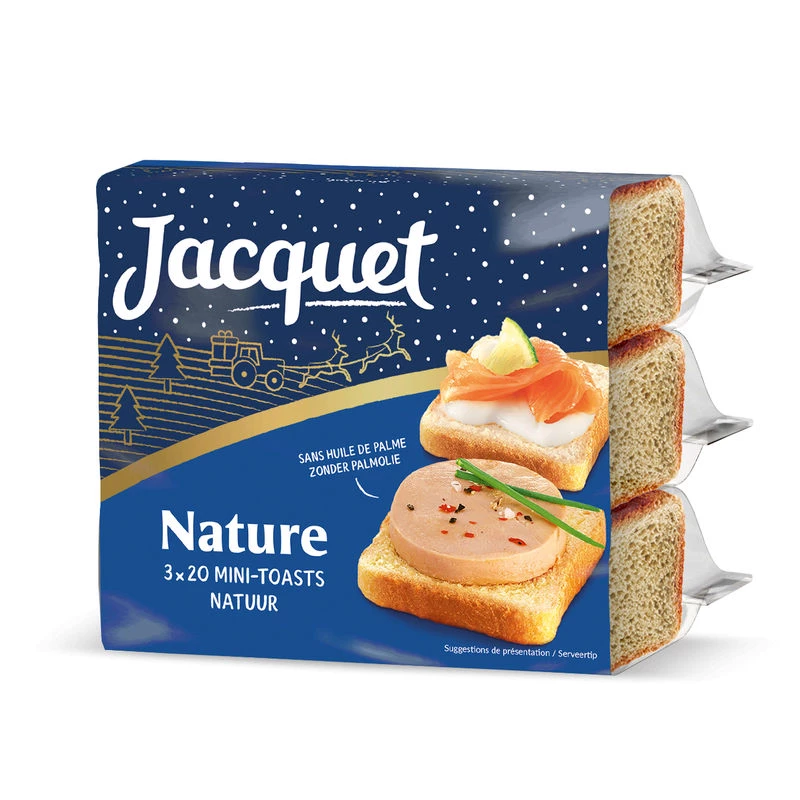 Mini Toast Canape Nature 255g - JACQUET