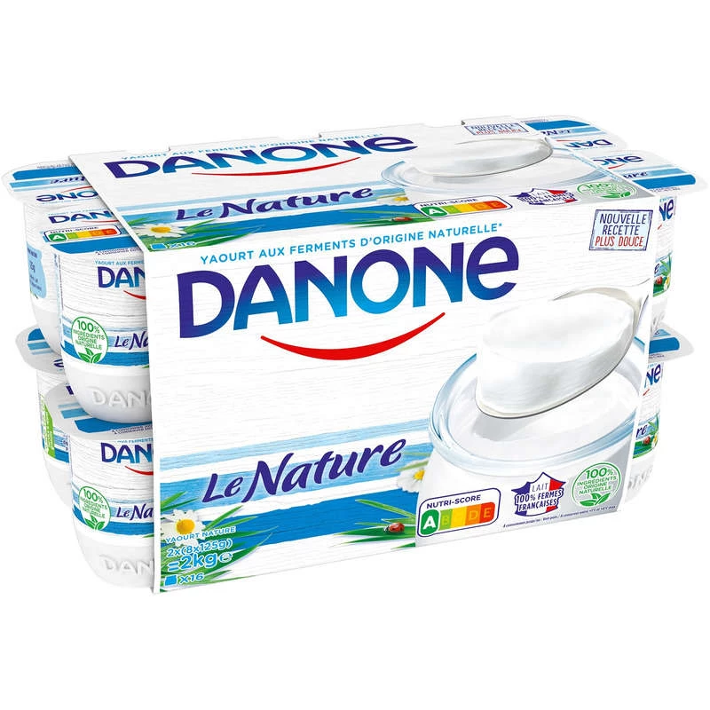 "Natural" yogurt 16x125g - DANONE