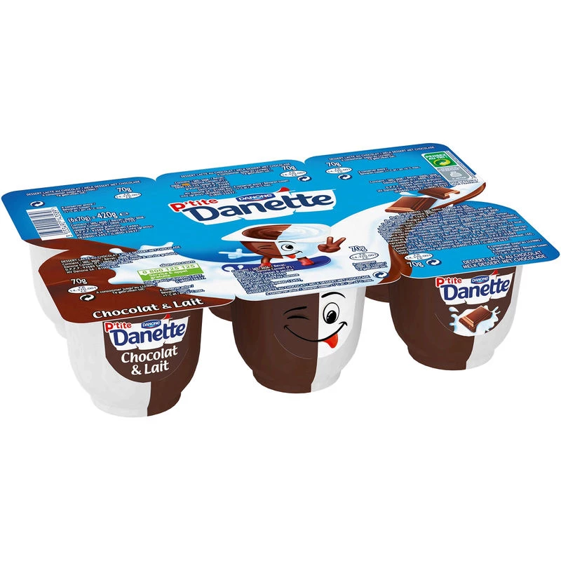 P'tite Danette Yoghurt Snack Sôcôla & sữa 6x70g - DANONE