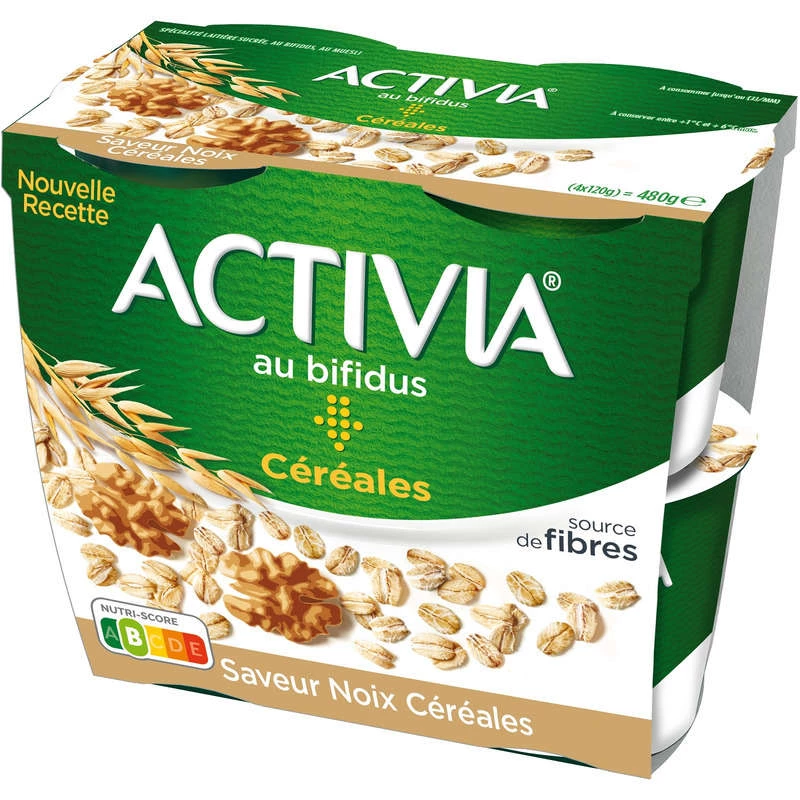 Yogur de frutos secos y cereales 4x120 - ACTIVIA