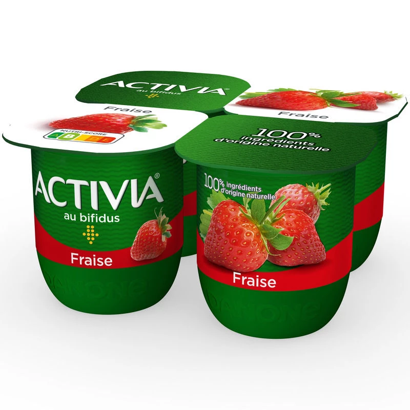 4 Iogurte de morango Bifidus - ACTIVIA